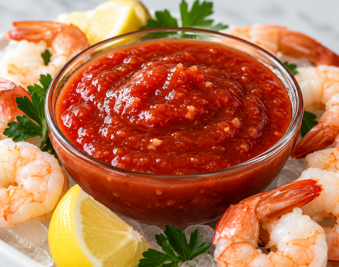 Easy Cocktail Sauce Recipe that's tomato-less and nightshade free using Nada Mato's Tomato Free Ketchup