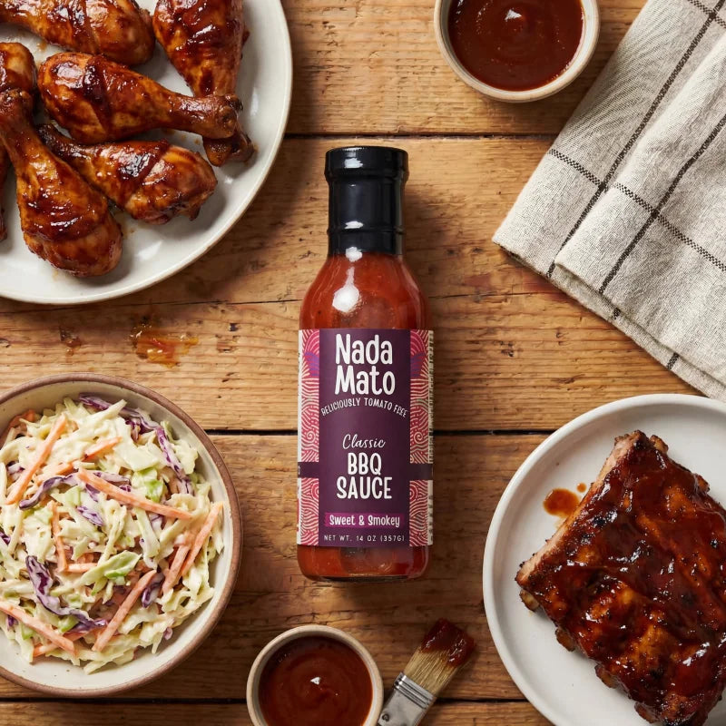 Nada Mato Classic BBQ Sauce served with a meal